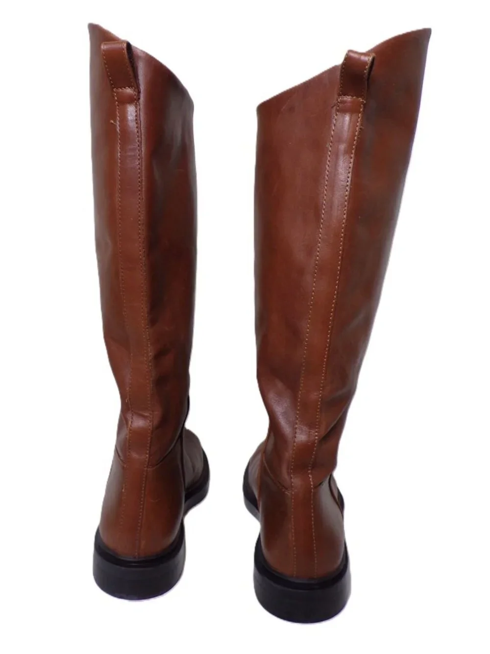 🆕STEVE MADDEN Gaige Knee High Riding Boot Brown Leather 8 - Picture 4 of 10